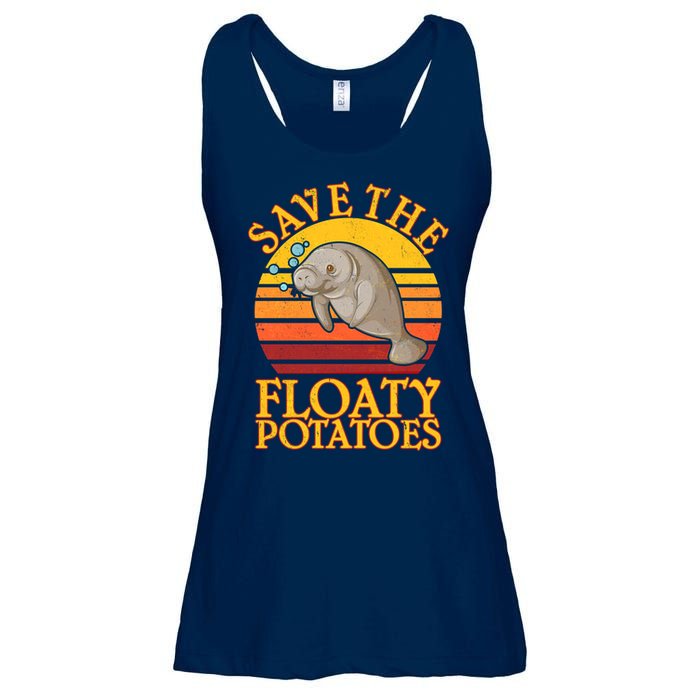 Save The Floaty Potatoes Manatee  Ladies Essential Flowy Tank