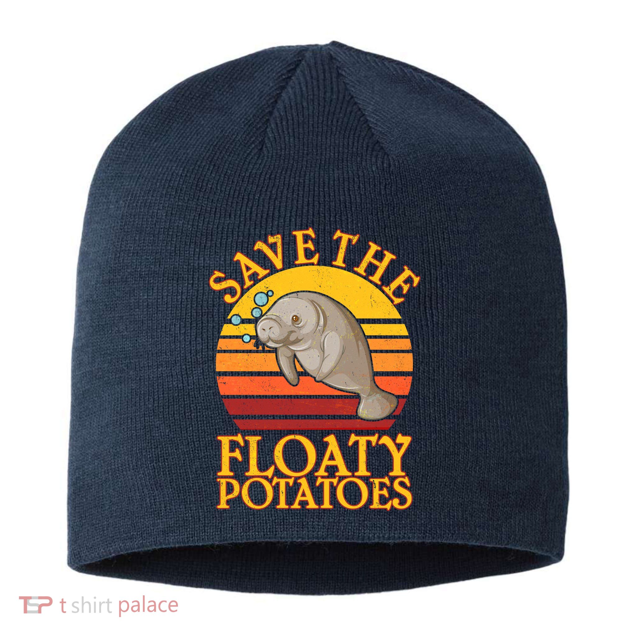 Save The Floaty Potatoes Manatee  Sustainable Beanie