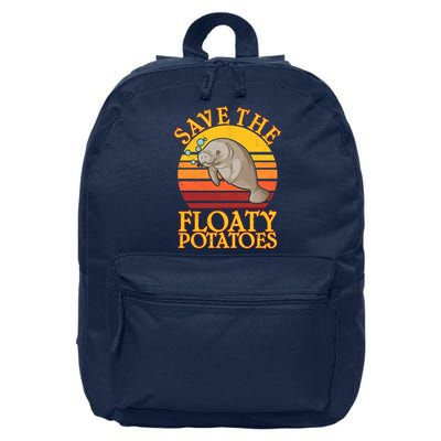Save The Floaty Potatoes Manatee  16 in Basic Backpack