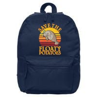 Save The Floaty Potatoes Manatee  16 in Basic Backpack