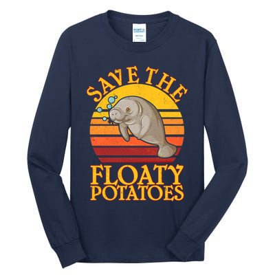 Save The Floaty Potatoes Manatee  Tall Long Sleeve T-Shirt
