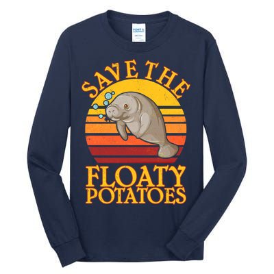 Save The Floaty Potatoes Manatee  Tall Long Sleeve T-Shirt