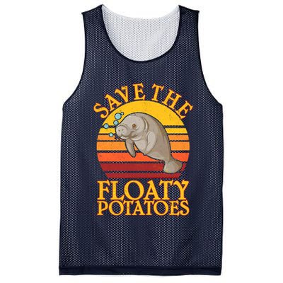 Save The Floaty Potatoes Manatee  Mesh Reversible Basketball Jersey Tank