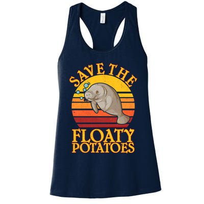 Save The Floaty Potatoes Manatee  Womens Tank Top