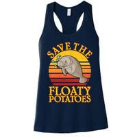 Save The Floaty Potatoes Manatee  Womens Tank Top