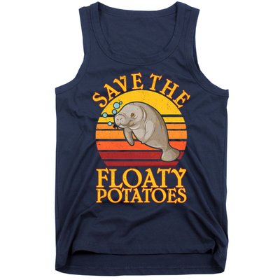 Save The Floaty Potatoes Manatee  Tank Top