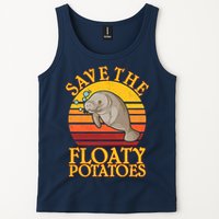 Save The Floaty Potatoes Manatee  Tank Top