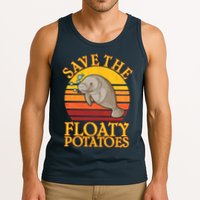 Save The Floaty Potatoes Manatee  Tank Top