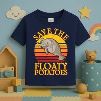Save The Floaty Potatoes Manatee  Toddler T-Shirt