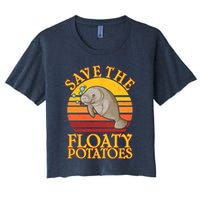 Save The Floaty Potatoes Manatee  Crop Top