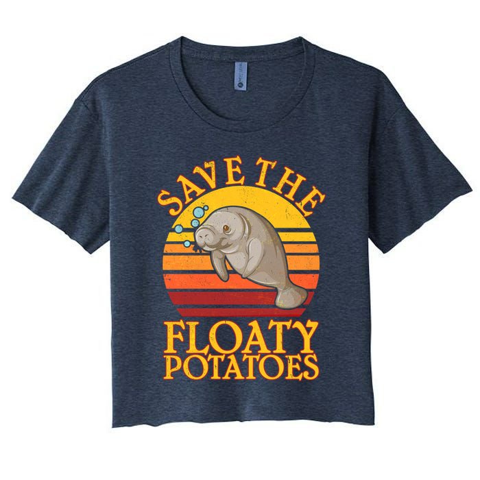 Save The Floaty Potatoes Manatee  Crop Top