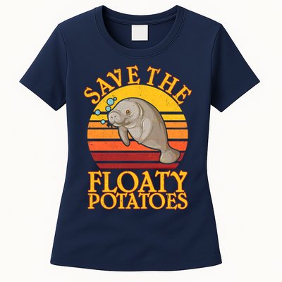 Save The Floaty Potatoes Manatee  Womens T-Shirt