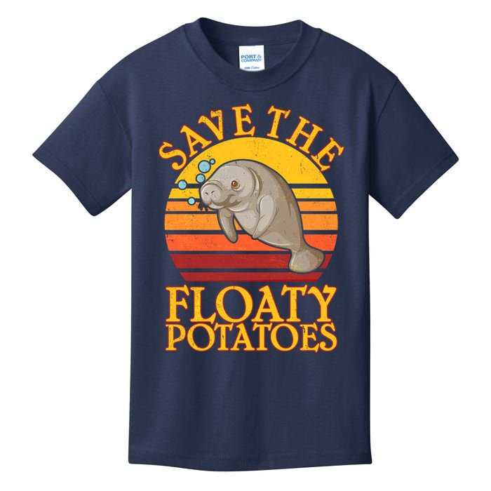 Save The Floaty Potatoes Manatee  Kids T-Shirt