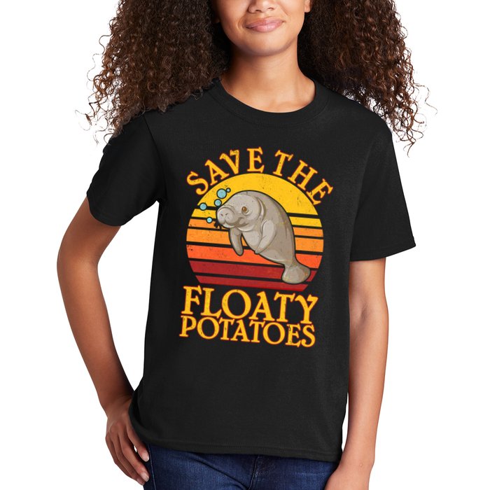 Save The Floaty Potatoes Manatee  Kids T-Shirt