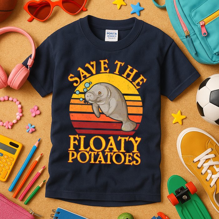 Save The Floaty Potatoes Manatee  Kids T-Shirt