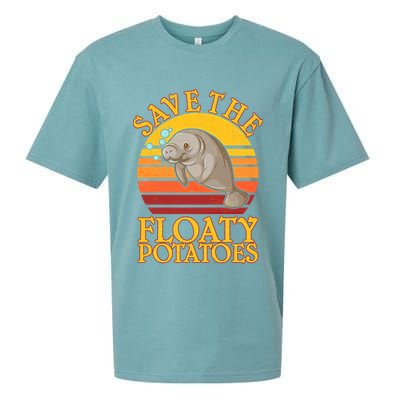Save The Floaty Potatoes Manatee  Sueded Cloud Jersey T-Shirt