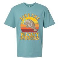 Save The Floaty Potatoes Manatee  Sueded Cloud Jersey T-Shirt