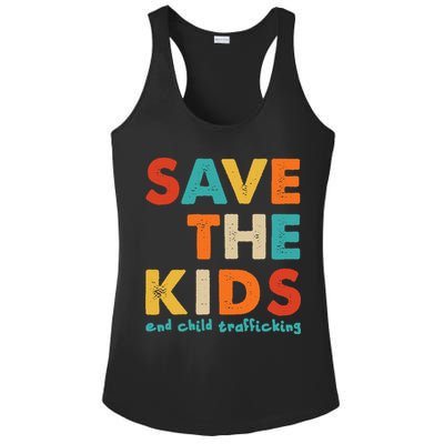 Save the Kids End Child Trafficking  Ladies PosiCharge Competitor Racerback Tank