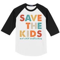 Save the Kids End Child Trafficking  Baseball Sleeve Shirt