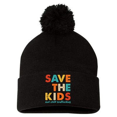 Save the Kids End Child Trafficking  Pom Pom 12in Knit Beanie