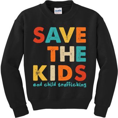 Save the Kids End Child Trafficking  Kids Sweatshirt