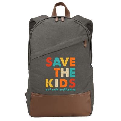 Save the Kids End Child Trafficking  Cotton Canvas Backpack