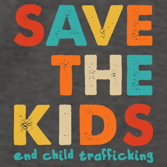Save the Kids End Child Trafficking  Vector Backpack