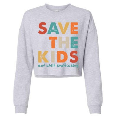 Save the Kids End Child Trafficking  Cropped Pullover Crew