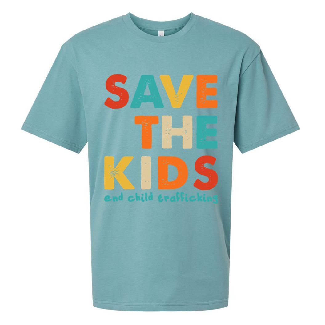 Save the Kids End Child Trafficking  Sueded Cloud Jersey T-Shirt