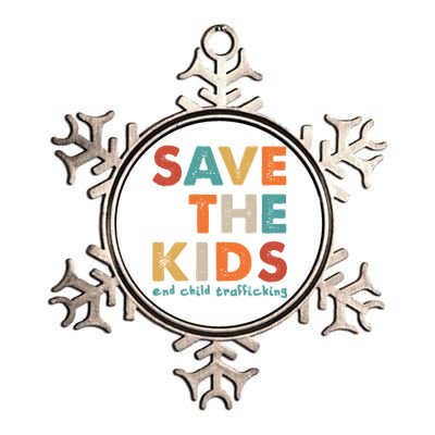 Save the Kids End Child Trafficking  Metallic Star Ornament