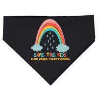 Save The Kids End Child Trafficking Rainbow USA-Made Doggie Bandana