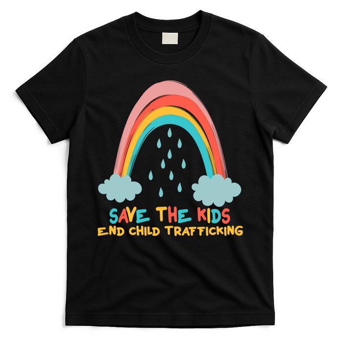 Save The Kids End Child Trafficking Rainbow T-Shirt