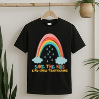 Save The Kids End Child Trafficking Rainbow T-Shirt