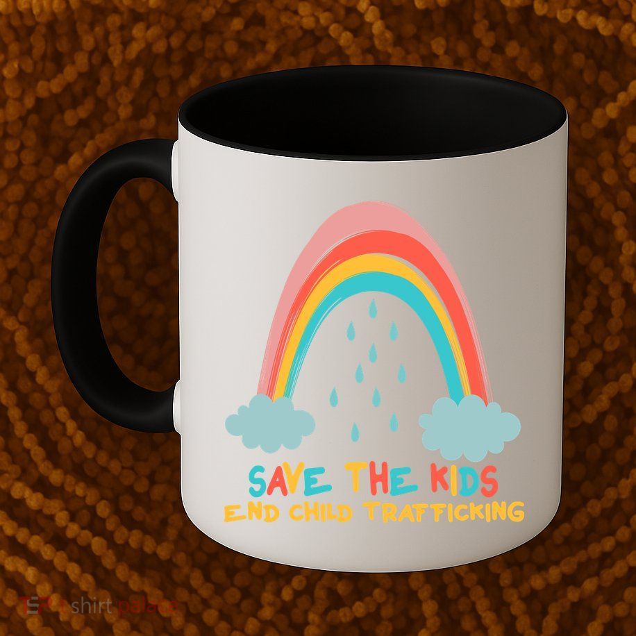 Save The Kids End Child Trafficking Rainbow Mug