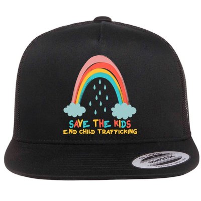 Save The Kids End Child Trafficking Rainbow Flatbill Hat