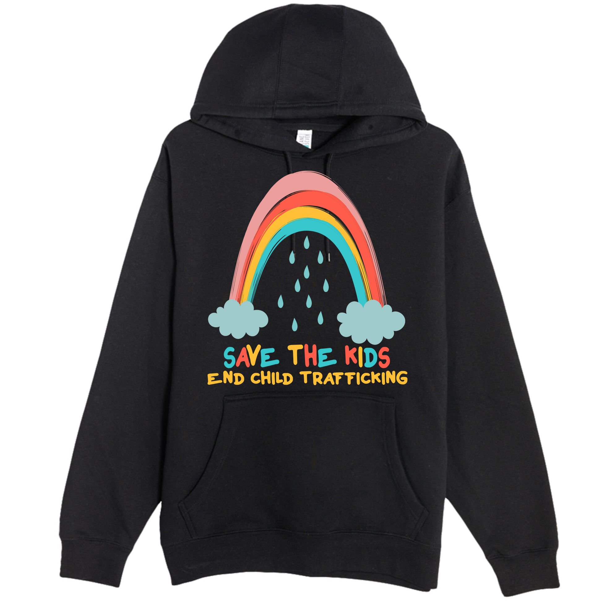 Save The Kids End Child Trafficking Rainbow Premium Pullover Hoodie
