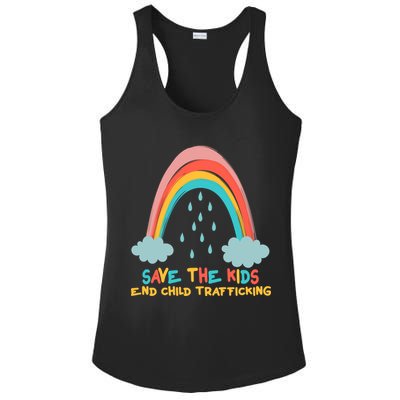 Save The Kids End Child Trafficking Rainbow Ladies PosiCharge Competitor Racerback Tank