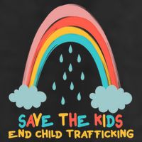 Save The Kids End Child Trafficking Rainbow Golf Towel
