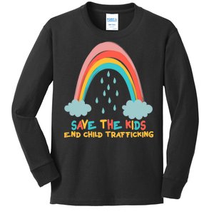 Save The Kids End Child Trafficking Rainbow Kids Long Sleeve Shirt