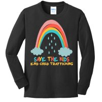 Save The Kids End Child Trafficking Rainbow Kids Long Sleeve Shirt