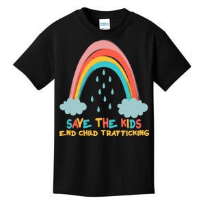 Save The Kids End Child Trafficking Rainbow Kids T-Shirt