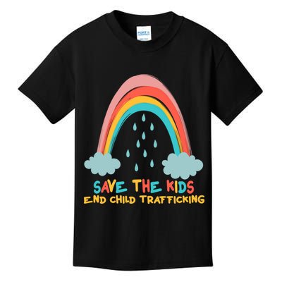 Save The Kids End Child Trafficking Rainbow Kids T-Shirt
