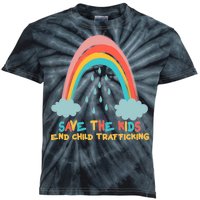 Save The Kids End Child Trafficking Rainbow Kids Tie-Dye T-Shirt