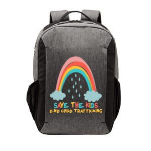 Save The Kids End Child Trafficking Rainbow Vector Backpack