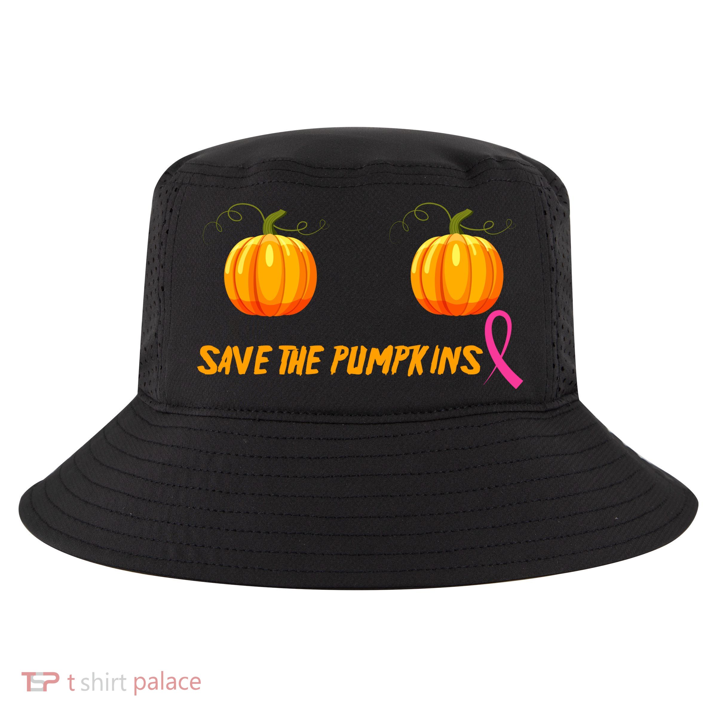 Save The Pumpkins Breast Cancer Cool Comfort Performance Bucket Hat