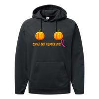 Save The Pumpkins Breast Cancer Performance Fleece Hoodie