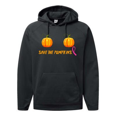 Save The Pumpkins Breast Cancer Performance Fleece Hoodie