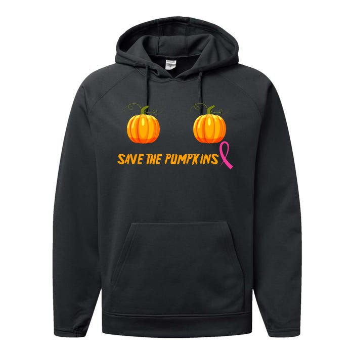 Save The Pumpkins Breast Cancer Performance Fleece Hoodie