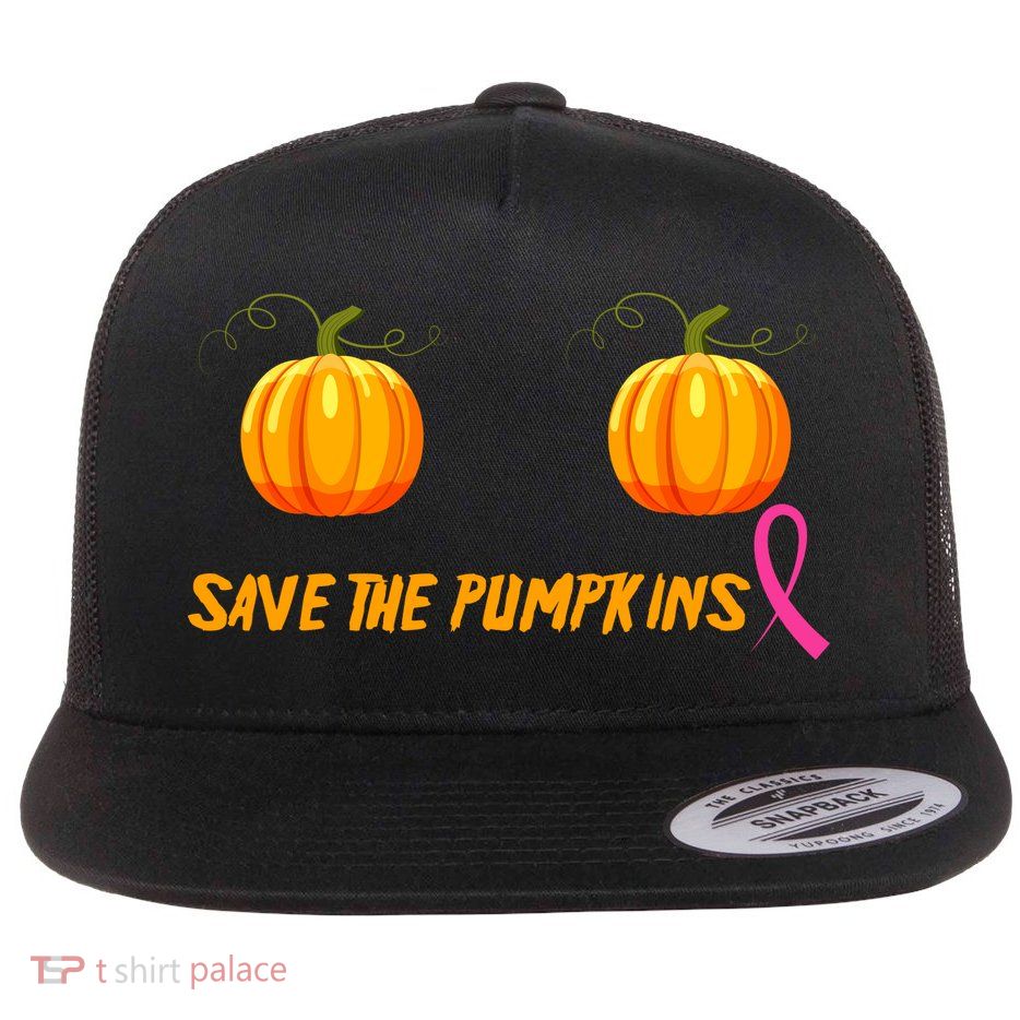 Save The Pumpkins Breast Cancer Flatbill Hat