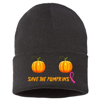 Save The Pumpkins Breast Cancer Sustainable Knit Beanie